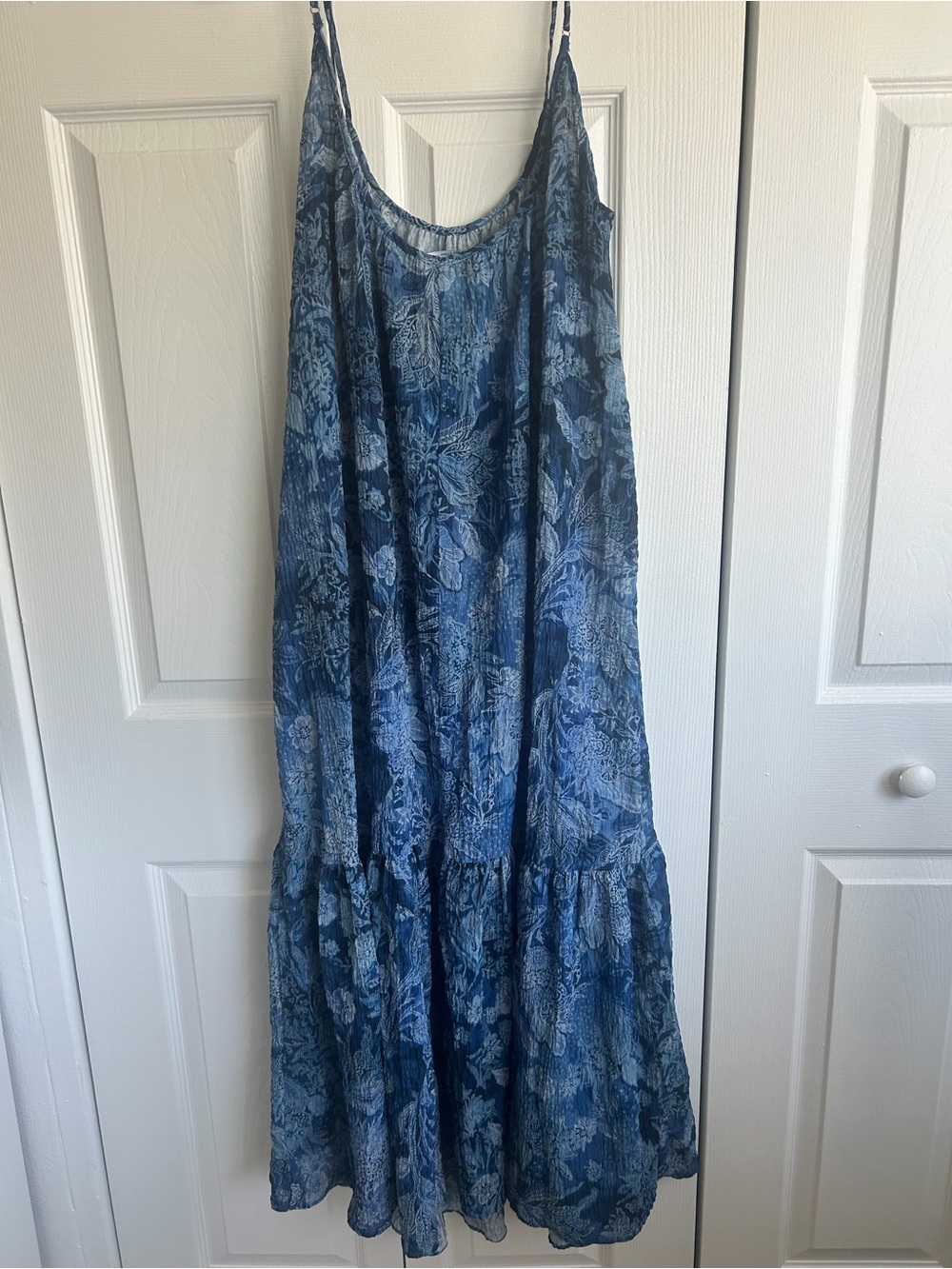 Zara Blue Floral Maxi Dress - Picture 3 of 3